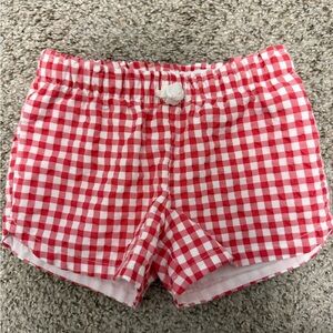 Red and White Gingham Shorts
